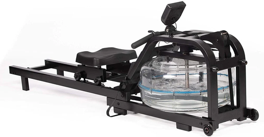 Water Rowing Machine w/ LCD Digital Monitor, 330 Lbs Weight Capacity